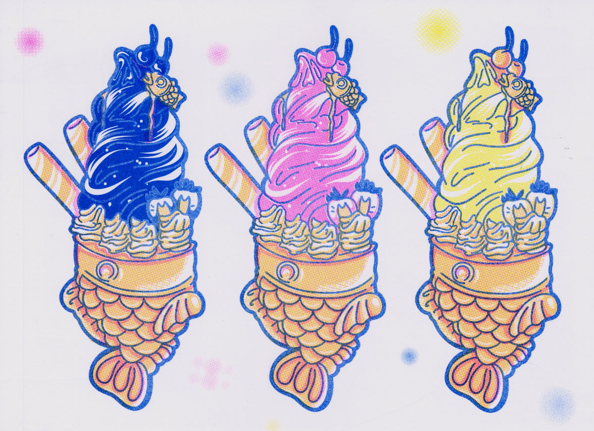 Taiyaki Party Riso Print