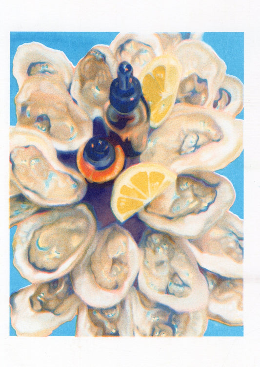 Blue Oyster Riso Print